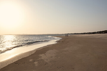 Beautiful beach sunset at Lamu island, Kenya