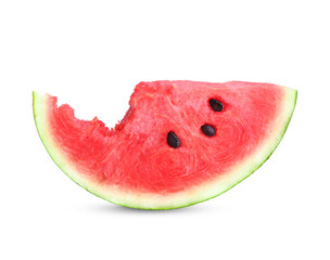 Fresh watermelon eaten on transparent.