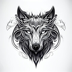 Wolf head tattoo - By Generative AI