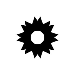 Flower icon. Simple style Flower shop poster background symbol. Flower brand logo design element. Flower t-shirt printing. Vector for sticker.