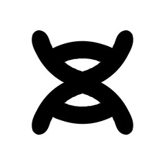 Chromosome icon. Simple style human cell poster background symbol. button. Chromosome brand logo design element. Chromosome t-shirt printing. Vector for sticker.