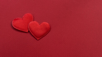 Valentine's day dinner concept. Valentines day banner with copy space