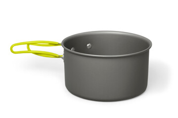 Collection of modern steel camping pan