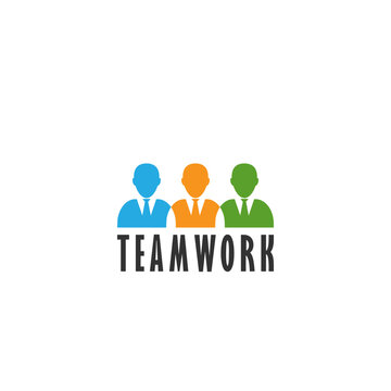 Teamwork Partnership logo. Community logo icon isolated on white background