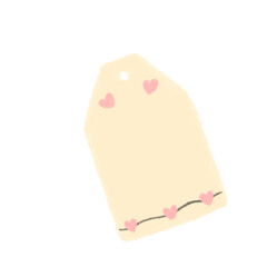 Love tag Cute Doodle illustration