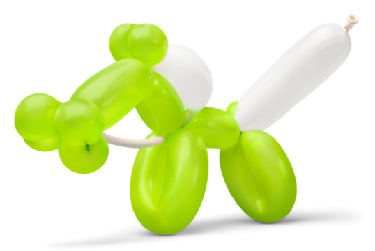 Cute colored toy balloon horse