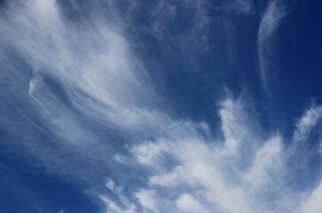 Beautiful blue sky with clouds background.