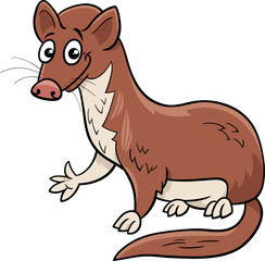 funny cartoon weasel animal character