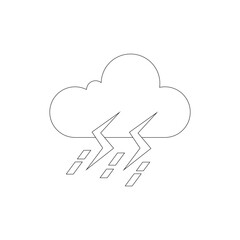 icon thunderstorm template design