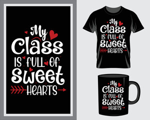 Valentine's day quote t-shirt and mug design vector for the print item