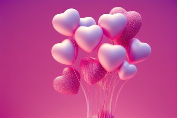 Valentine's Day 3D Balloon Bouquet Made with Generative AI