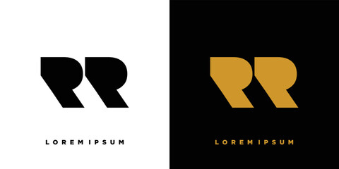 Modern and strong RR logo design