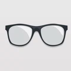 Fotobehang Metal frame geek glasses isolated on white background vector illustration . © LittleBlue