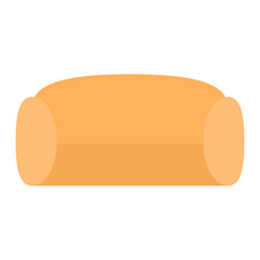 Sofa flat icon. Divan element. Vector illustration isolated on white.