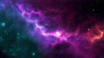 Obraz na płótnie Canvas Night sky with Nebula and stars. Space background.Generative AI.