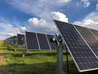 Solar panels close up, mining electricity by solar panels, solar power station, solar energy, environmental protection