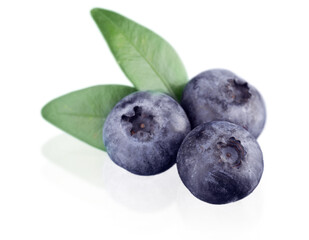 Blueberries isolated on white background