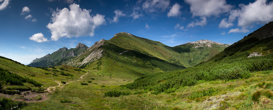Panorama, Tatry Bielskie,  Tatry, Szalony Wierch, Słowacja