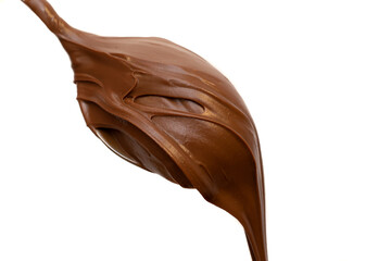 melted chocolate pouring and stirring