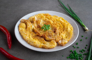 Omelette, fried egg thai style.