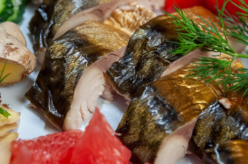 Hot smoked mackerel
