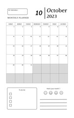 October, Clean & Minimal Calendar for 2023
Calendar & Planner. Monthly Planner