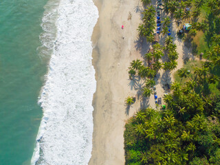 Fototapeta na wymiar aerial view of the sea coast
