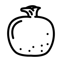 pomegranate red line icon vector. pomegranate red sign. isolated contour symbol black illustration