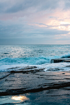 Sunset over the sea in Dee why - NSW