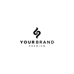 Letters C and P or S line logo design. Stylish Linear minimalist symbol. Luxury elegant vector element. Premium alphabet logotype for corporate business identity