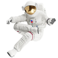 astronaut posing like space parson in-universe 3d render with transparent background	