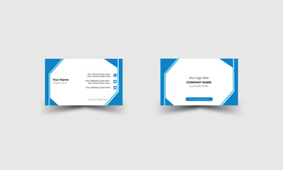 double sided professional business card design corporate simple print layout