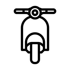 scooter transport vehicle line icon vector. scooter transport vehicle sign. isolated contour symbol black illustration