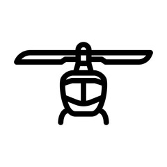 helicopter transport vehicle line icon vector. helicopter transport vehicle sign. isolated contour symbol black illustration