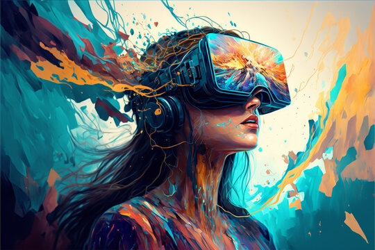 Dive into the Metaverse Explore its vastness and discover new possibilities with the help of VR technology. Experience a world that is beyond imagination enjoy its immersive environment 
generative AI
