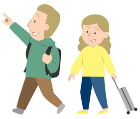 旅行するカップル2