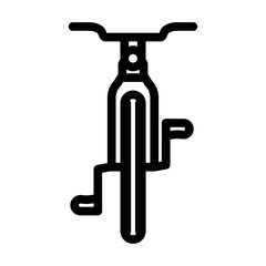 bicycle transport vehicle line icon vector. bicycle transport vehicle sign. isolated contour symbol black illustration