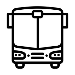 bus transport vehicle line icon vector. bus transport vehicle sign. isolated contour symbol black illustration