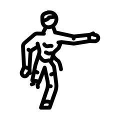 evil zombie line icon vector. evil zombie sign. isolated contour symbol black illustration