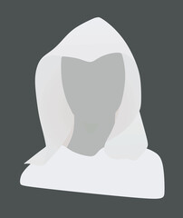Hacker avatar silhouette. vector illustration