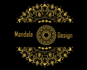 Luxury mandala background with golden Colourful template.Simple ornamental vintage  Modern mandala design.