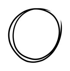 Hand drawn scribble circles set. Doodle circular logo design elements. Pencil or pen graffiti bubble