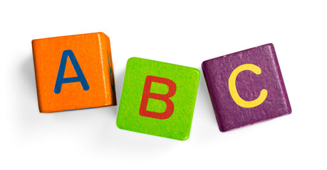 School colored stationery supplies, wooden cube