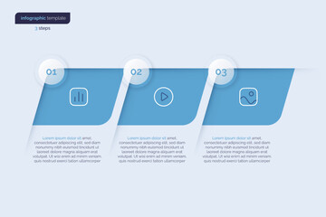 Vector infographic template composed of 3 elements
