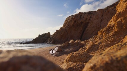 Fototapeta na wymiar Rock formations on beach in Cabo San Lucas, Mexico