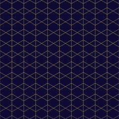 Abstract geometric pattern polygon lines, rhombuses A seamless vector background. black and gold texture