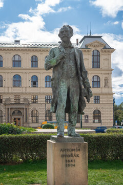 Statue of Antonin Dvorak at Jan Palach Square - Prague, Czech Republic