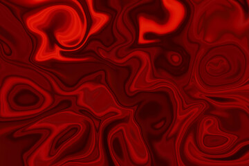 Red silk background with red swirl wave lines, acrylic ink effect red liquid marble texture with wavy lines, wave line background for any design and decoration.	