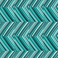 Geometric striped mosaic tile ornament. Decorative vintage wave lines seamless patern.