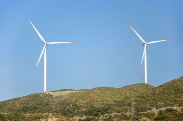 Wind Turbines On The Hills, Hatay, Turkey